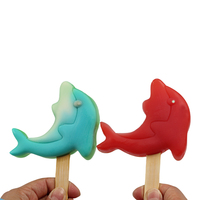 Outils de crème glacée DIY Moule à gâteau en mousse-Moules à glace en silicone dauphin pour sucettes glacées maison