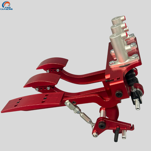 Nouvelle boîte à pédales de course suspendue à 3 pédales en aluminium anodisé rouge, légère et durable, pour voitures de piste, de dragster et de drift, course automobile/OEM - Product Image 5