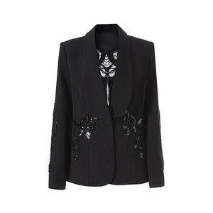 Women's Beaded <b>Sequin</b> 2 Piece Set Sheer Wide Leg <b>Pants</b> Hollow Out Back Embellished Suit Evening Party Fashion - Product Image 2