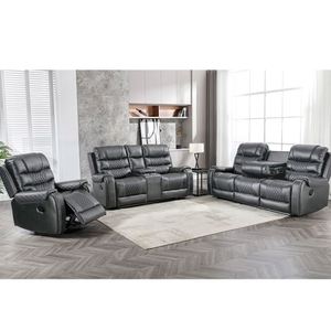 Sillón Reclinable de Cuero Sintético, Sofá Extensible para Sala de Estar - Product Image 4