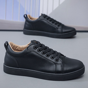 Zapatos Casuales para Hombre, Negros y Blancos, Transpirables, Ligeros, con Logotipo Personalizado, Parte Superior de Cuero Genuino - Product Image 3