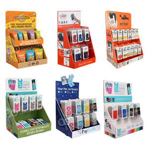 Espositore da banco in cartone personalizzato con ganci per giocattoli, espositore da tavolo in cartone ondulato con supporto appendibile e intestazione stampata - Product Image 2
