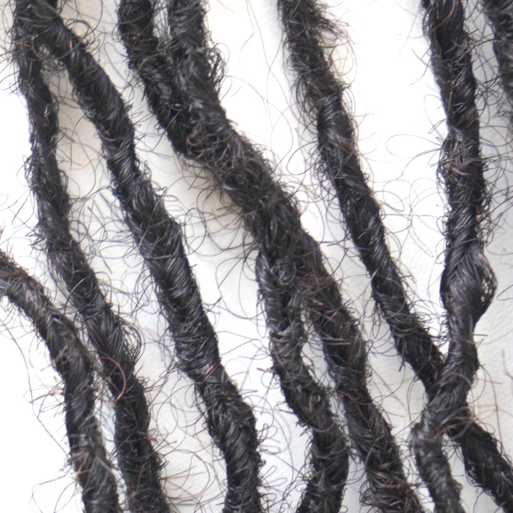 Vast Hair KAMA Unprocessed 0.1-0.2cm Raw Hair Sister Loc Extension 100% Human Hair Natural Black Sister Locs thumbnail 4