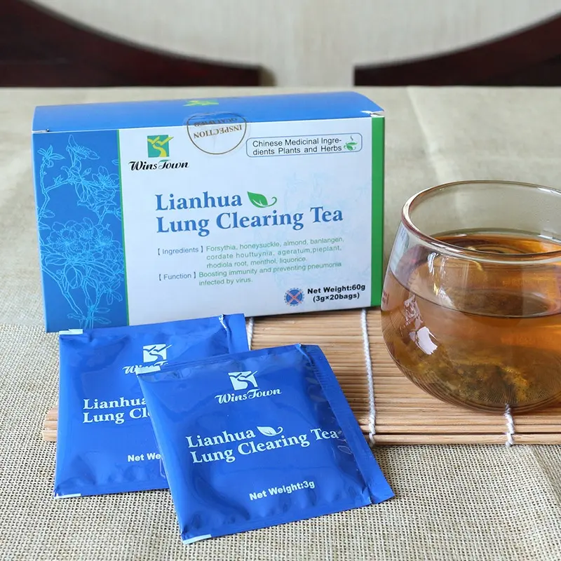 custom private label Chinese herbal lung detox tea winstown improve immunity lianhua lung clearing tea