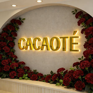 Premium Luxury Cafe LED Sign Board Custom 3D letras iluminadas retroiluminadas Business Signage para restaurante Business Coffee Shop - Product Image 1