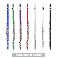 Woodwind Instrument 16 Hole White Copper C Tone Flute Music Instrument