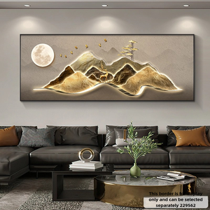 Arte de pared de lujo colgante sala de estar Hotel cristal porcelana pintura decorativa paisaje pintura decoración del hogar - Product Image 3