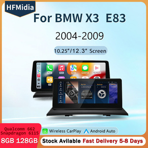 Écran multimédia HFmidia 12,3 pouces pour BMW X3 E83 CCC 2004-2009, CarPlay sans fil, Android Auto, lecteur vidéo embarqué - Product Image 2