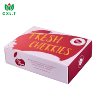 Boîte en carton ondulé de qualité alimentaire en gros avec logo personnalisé pour l'expédition de cerises
