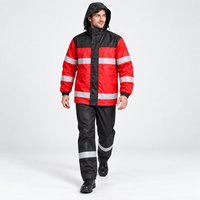 Combinaison de pluie imperméable en PVC réfléchissant et léger avec capuche et pantalon pour travaux routiers, moto, escalade, activités de plein air, vêtements de pluie pour adultes