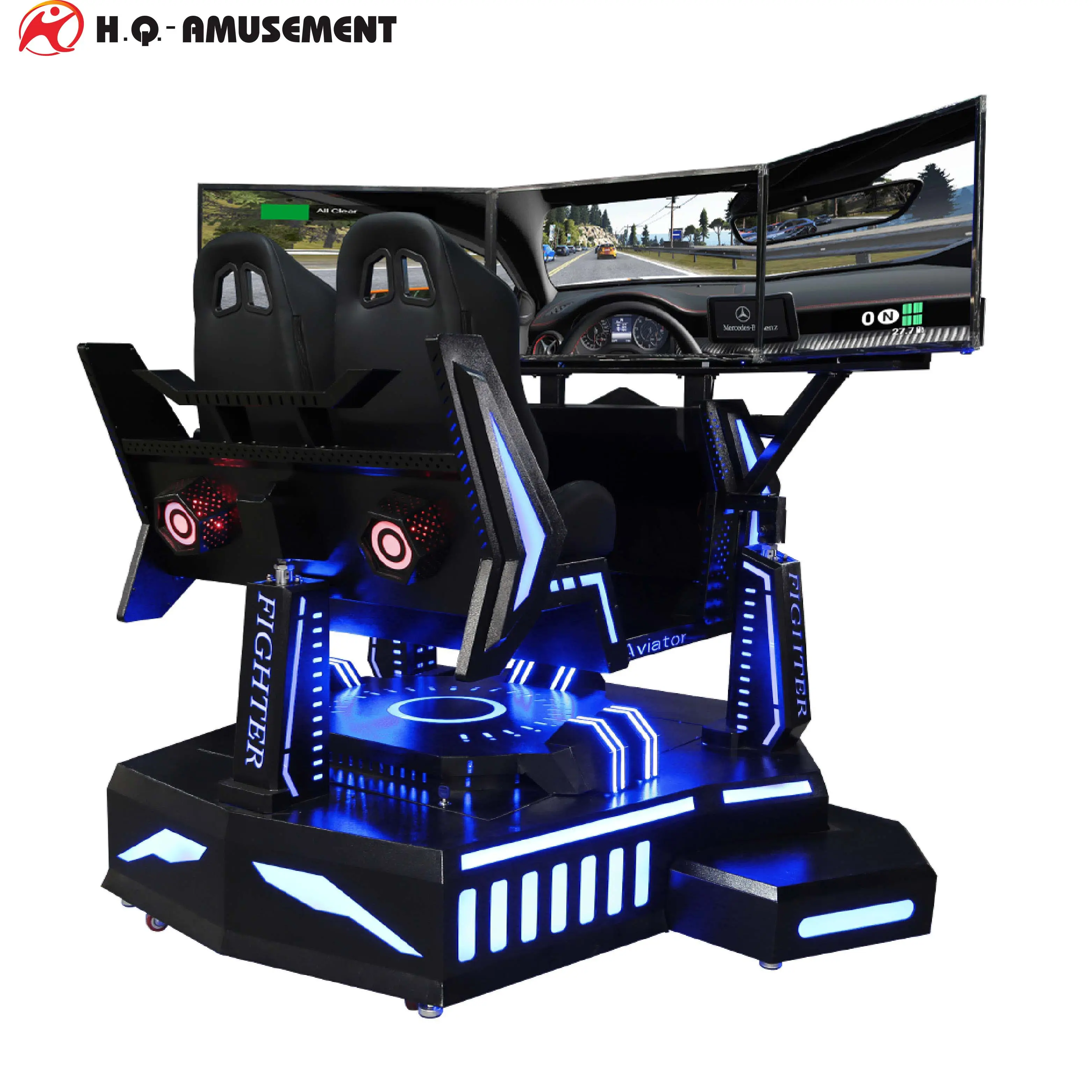 VR Ride on Motor With Display HD Screen Racing Car Video Game Virtual Reality Racing 9D VR