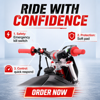 Moto Tout-Terrain 60cc TURRUT Roue 10 Pouces Meilleur Démarrage Électrique Enfants 6-12 Ans Certifié CE