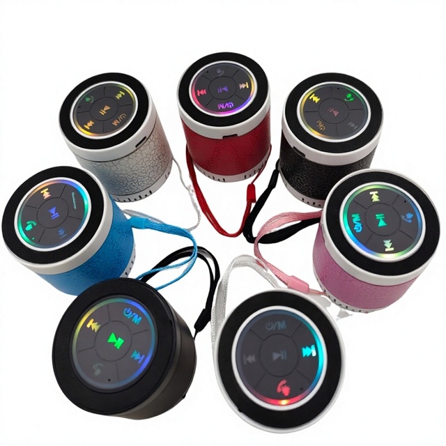 For 5.2 Mini Speaker Wireless Outdoor Portable Subwoofer with RGB Lights Waterproof Design Built-in Battery Compact Build