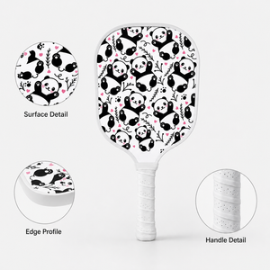Ensemble de raquettes de pickleball en fibre de verre imprimées UV, 250 motifs de dessins animés, raquettes d'extérieur familiales à motif panda - Product Image 6