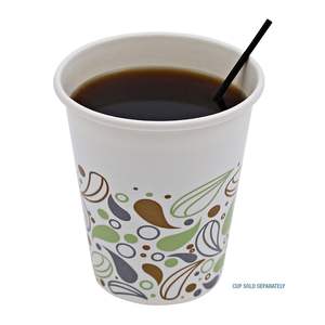 Pajitas para batir de un solo tubo sin envolver Boardwalk STRU525B10, 5 1/4 pulgadas, negras, paquete de 1000 (caja de 10) - Product Image 6