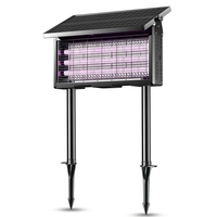 Piège à insectes solaire écologique d'extérieur, étanche à la pluie et à l'humidité, avec panneau réglable, pour jardin et pelouse, installation facile et nettoyage gratuit