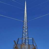 Menara Meteorologi Berstruktur Kisi dengan Penyangga (Guyed Lattice) untuk Turbin Angin YingHao WMT-1, Tugas Berat, Galvanis Celup Panas, untuk Angin di Darat dan Lepas Pantai