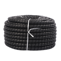 Protector de Cables en Espiral de PP Flexible, Mecánico e Hidráulico, Protector de Cables en Espiral de PP Negro Resistente al Desgaste