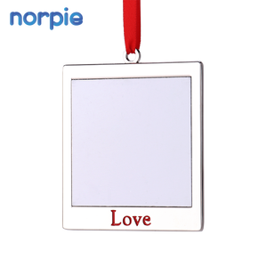 6 pièces de décorations de noël, LOVE, ornements en métal par Sublimation, vente d'usine - Product Image 5