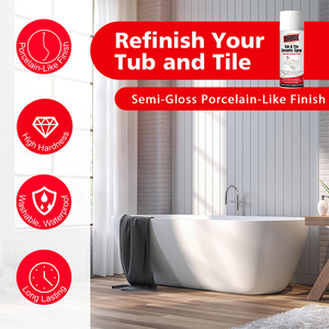 Aeropak 400ml Waterproofing <strong>Tub</strong> &amp; Tile Ceramic Spray <strong>Paint</strong> for Color Modification and Renovation of Bathtub and Sink - Product Image 4