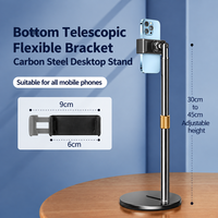 Support de téléphone et tablette télescopique pour prise de vue aérienne, support de bureau multifonctionnel multi-angle pour diffusion en direct et navigation vidéo