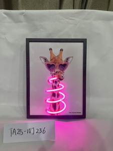 Impression lumineuse néon pour Noël, art mural LED, impression LED Père Noël, rennes, cloche <span class=keywords><strong>de</strong></span> Noël, encadrement pour décoration - Product Image 6