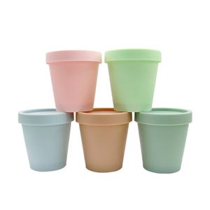 กระปุกพลาสติก PP สีชมพู ฟ้า เขียว ขนาด 200 กรัม แบบฝ้า สำหรับใส่มาส์กหน้า ครีมบำรุงผิว หรือไอศกรีม - Product Image 1