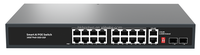 Pabrik OEM/ODM Switch PoE 4/8/16/24 Port Gigabit 10/100/1000Mbps IEEE802.3af/at Daya Maksimum 30W AC 100-240V Jaringan CCTV Ethernet