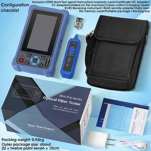 미니 OTDR 1310/1550nm 26/24dB 광섬유 반사계 터치스크린 VFL OLS OPM 이벤트 맵 이더넷 케이블 테스터 - Product Image 6
