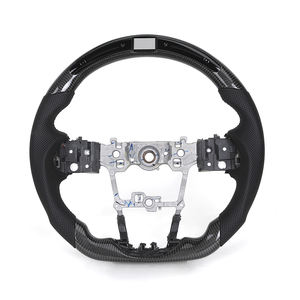 Volant en cuir perforé à moitié, garniture centrale, carbone, LED, pour Hilux <span class=keywords><strong>GR</strong></span> 86 Land Cruiser Fortuner <span class=keywords><strong>Chr</strong></span> Mark X 2019- - Product Image 1