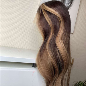 Parrucca anteriore in pizzo 13*4 #4/#27 highlight capelli umani parrucca per donne nere - Product Image 5