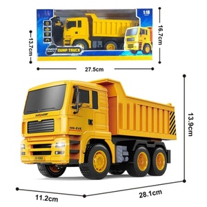 SJY-13553 ZD Racing Camion benne télécommandé 6 canaux à l'échelle 1:18 en métal, véhicule de construction RC avec lumières LED, portée de 25 m - Product Image 4