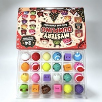 Calendrier de l'Avent de Noël : Boîte Mystère 24 Pièces – Compte à Rebours, Cadeau Surprise, Ensemble de Jouets Squishy Anti-Stress