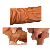 Gute Sex-Maschine für Männer Penisvergrößerungs-Hülle Silikon Realistische Penis-Hülle