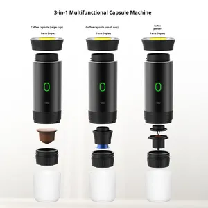 Wholesale <b>Portable</b> Italian American Plastic Capsule <b>Coffee</b> Machine Fully Automatic Outdoor Compact Espresso Car Travel - Product Image 2