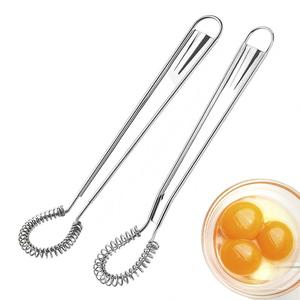 Batteur à œufs manuel en acier inoxydable <span class=keywords><strong>de</strong></span> 8 pouces - <span class=keywords><strong>Fouet</strong></span> à tête à ressort pour œufs, miel, crème et pâtisserie, compatible lave-vaisselle et écologique - Product Image 1