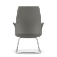 Chaise de salle de conférence visiteur Chaise de bureau fixe en cuir de luxe véritable synthétique contemporaine commerciale
