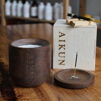 Bougie parfumée en cire de soja naturelle AIKUN OEM ODM pour emballage cadeau personnalisé, vente en gros en vrac, chaîne d'approvisionnement