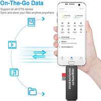 Lecteur de carte mémoire OTG 2 en 1 USB 2.0 Micro USB OTG Adaptateur de lecteur de carte SD TF