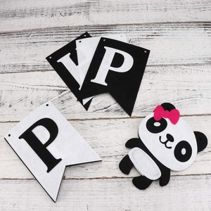 Pancarta <span class=keywords><strong>de</strong></span> feliz cumpleaños <span class=keywords><strong>de</strong></span> fieltro con temática <span class=keywords><strong>de</strong></span> <span class=keywords><strong>Panda</strong></span> para decoración <span class=keywords><strong>de</strong></span> fiesta <span class=keywords><strong>de</strong></span> cumpleaños <span class=keywords><strong>de</strong></span> niños - Product Image 4