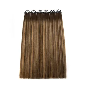 New Invention 100 Russian Human Hair Super Thin Hair Weft No Shedding Invisible Genius Weft Hair Extension