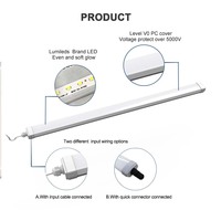 Luminaire tubulaire LED Alite Tri-Proof IP65/66 étanche pour l'éclairage intérieur des fermes avicoles/serres de champignons/porcheries 20W/40W/50W