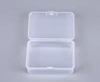 Boîte de rangement carrée transparente en plastique PP TIMO avec fermeture à clip, option de logo personnalisé, pour le rangement de bijoux ou de concentrés