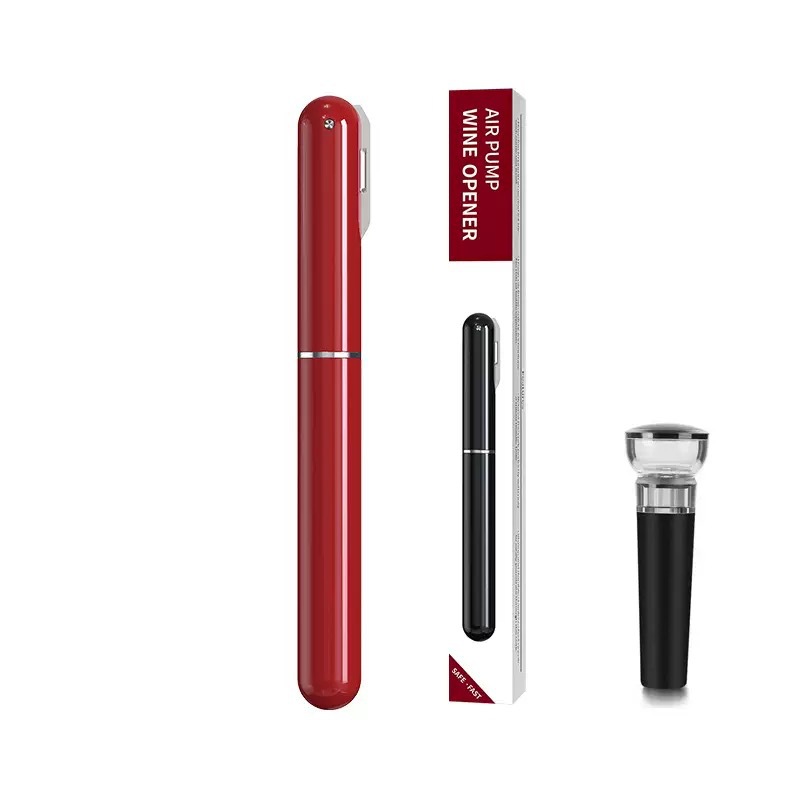 Bouchon de vin sous vide stylo rouge