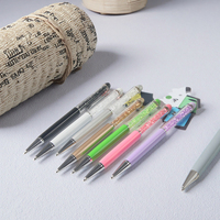 Vente en gros logo promotionnel stylo cristal en aluminium largeur d'écriture de 1.0mm pour offrir des souvenirs et des cadeaux