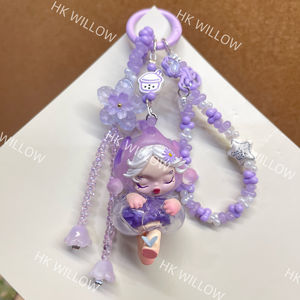 Porte-clés esthétiques Y2K, breloques de téléphone Skullpanda pour femmes, jolies breloques papillon et étoile, cordon de téléphone perlé, vente en gros à bas prix - Product Image 5