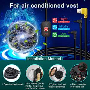 Gilet de refroidissement unisexe Cool Vest Cooling Fan Jacket Air Conditioned Clothes Cooling Vest for Summer Outdoor Activities - Product Image 6