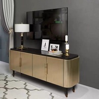 Meuble Tv au sol de haute qualité, meuble de salon, meuble Tv, Table en pierre italienne de luxe, Marbre, meuble Tv moderne, hôtel