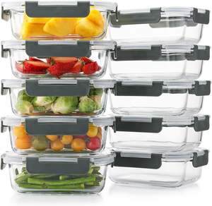 Kitchen Hermetic Glass <b>Lunch</b> Box <b>Set</b> Kitchen Containers Storage Airtight Food Storage Storage Containers for Food - Product Image 1