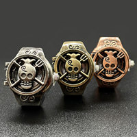 Montre à quartz pour homme avec couvercle rabattable, style rétro anime créatif